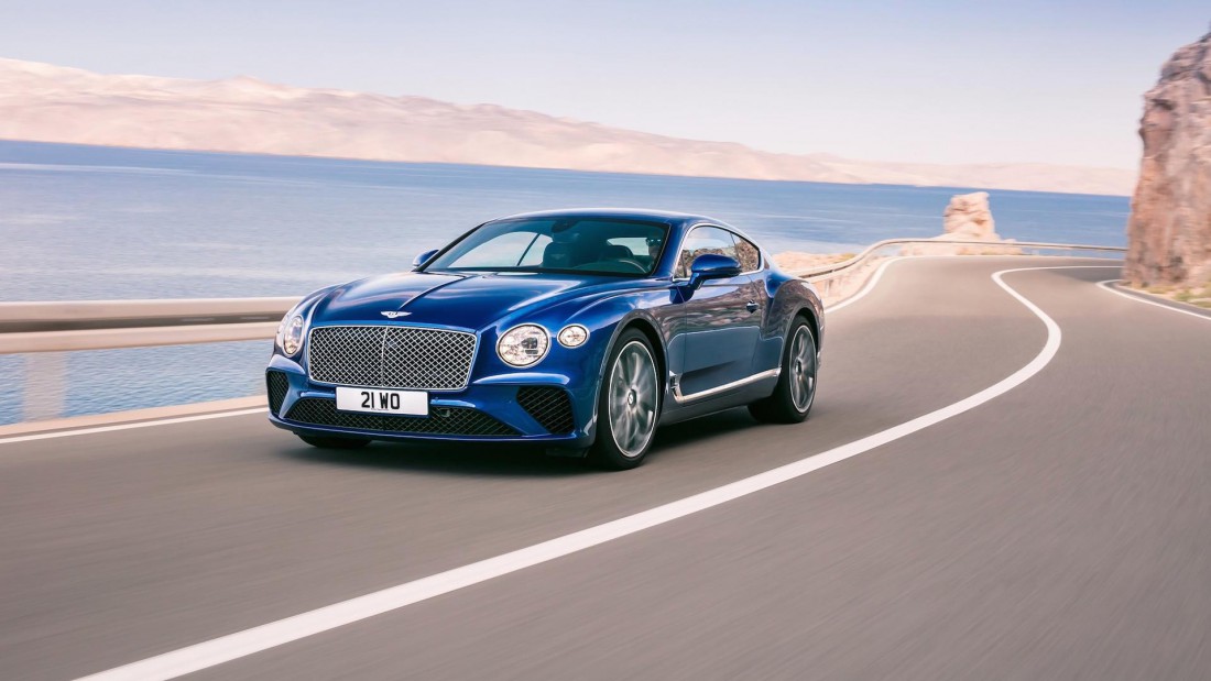 Максимальная скорость Bentley Continental GT 2018 — 333 км / час