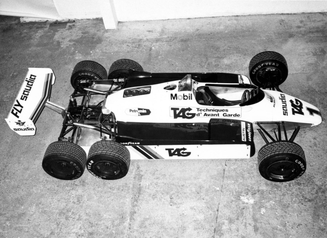 Williams FW08B. Последний 6-колесный болид, гонявший на Ф-1