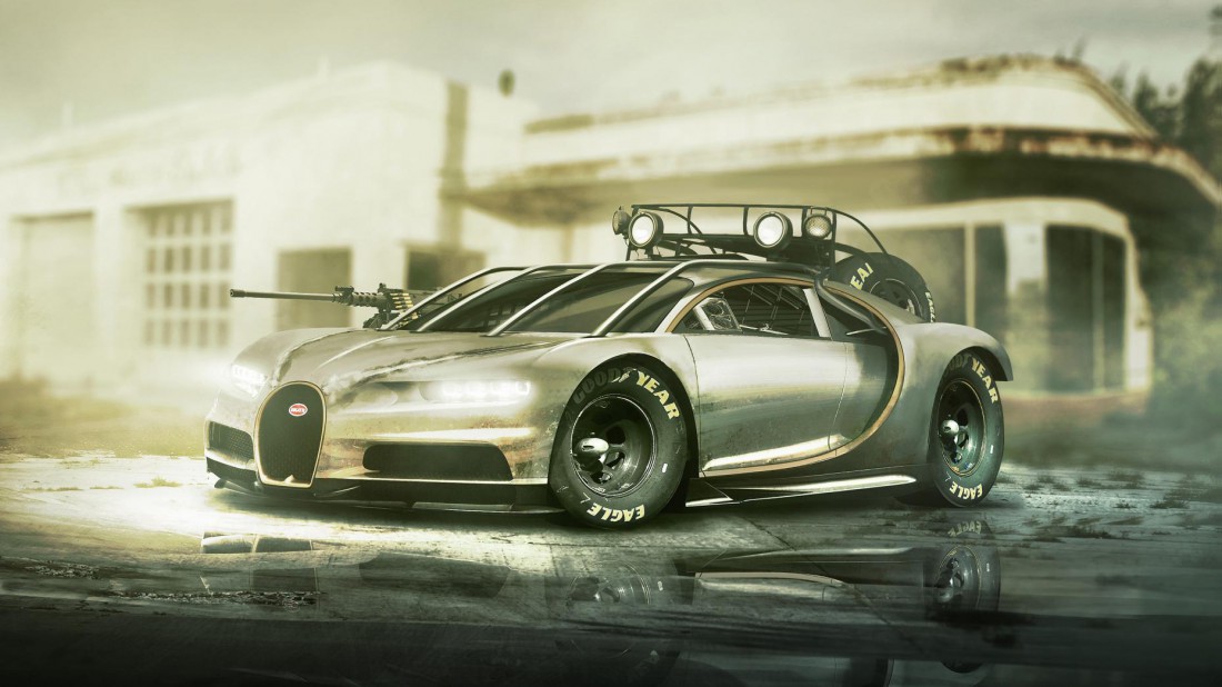 Bugatti Chiron. Зарыться в снегу и не видеть этой печали