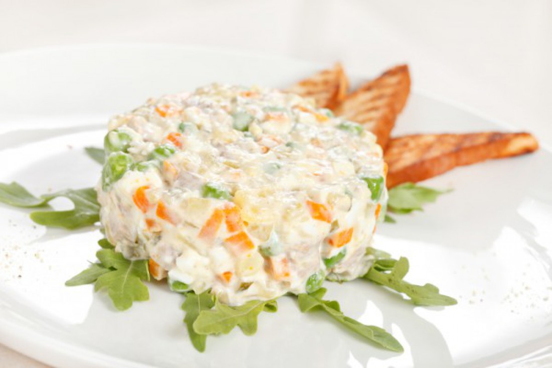 Оливье с куриным филе