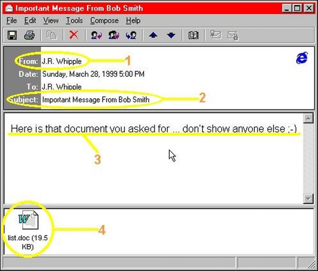 Melissa распространялся через MS Outlook