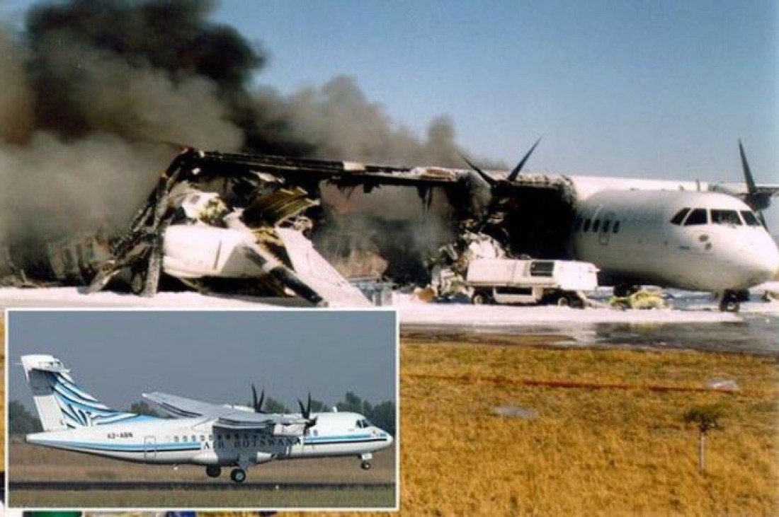 Разбитый ATR 42 авиакомпании Эйр Ботсвана