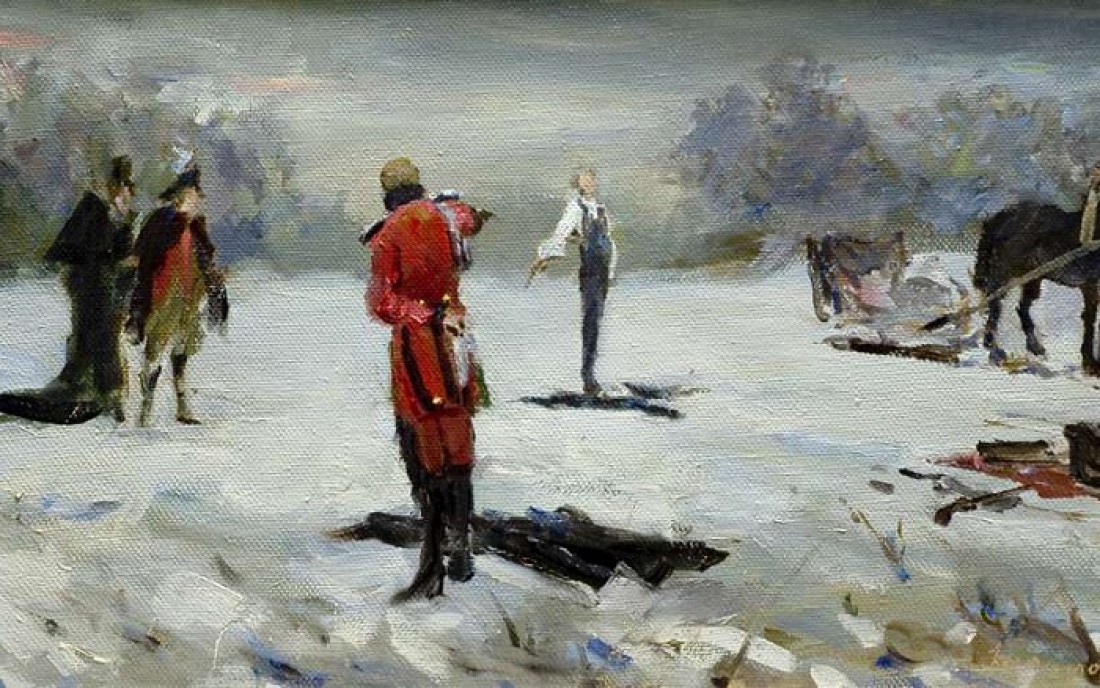 Дуэль. Картина маслом.