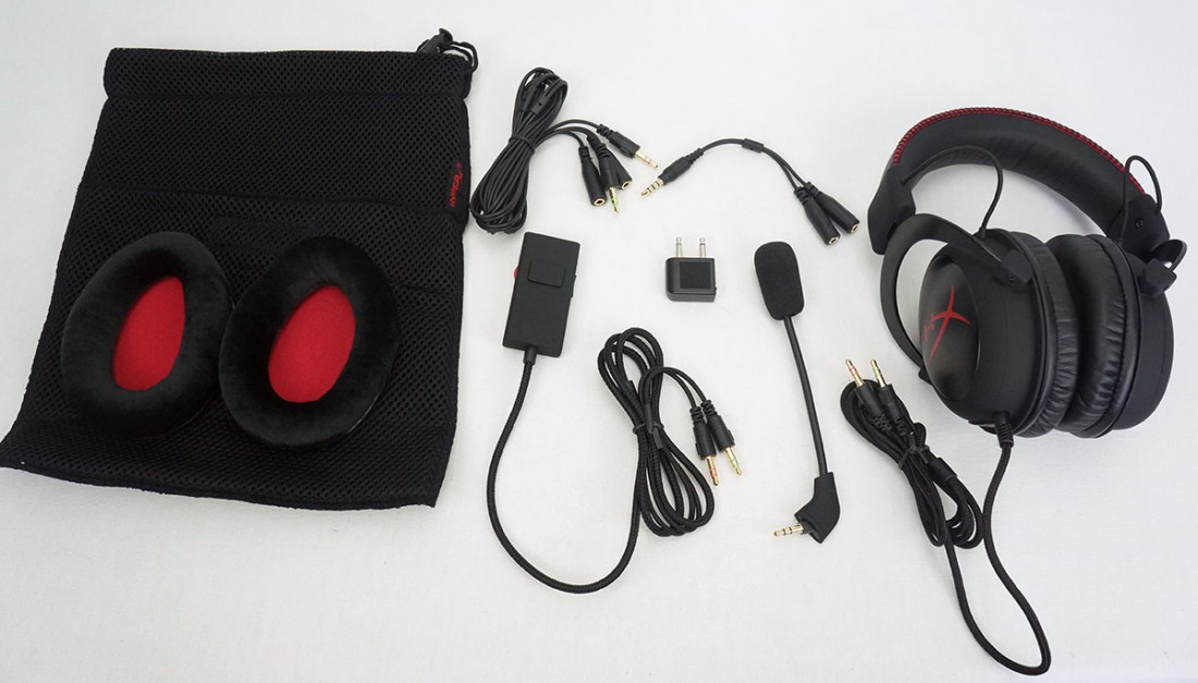 Наушники HyperX Cloud Gaming укомплектованы переходниками, сменными подушками и чехлом