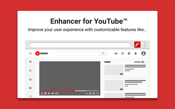 Enhancer for YouTube убирает рекламу на ютуб