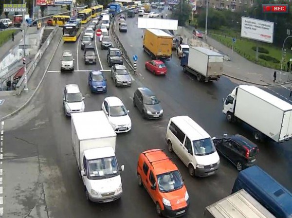 Пробки в Киеве: Чоколовский бульвар - улица Уманская