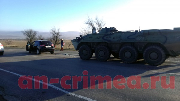 БТР серьезно повредил Шевроле