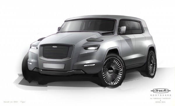 Эскиз кроссовера ЗИЛ. Таким может стать российский SUV премиум-класса