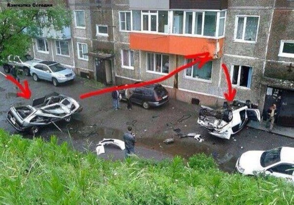 Схема необычной аварии