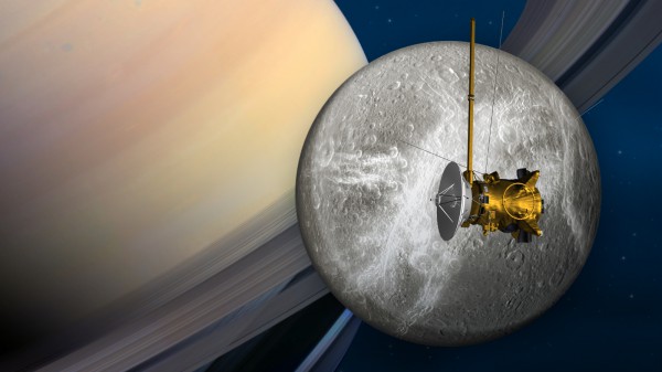 Спутник Сатурна в представлении художника NASA
