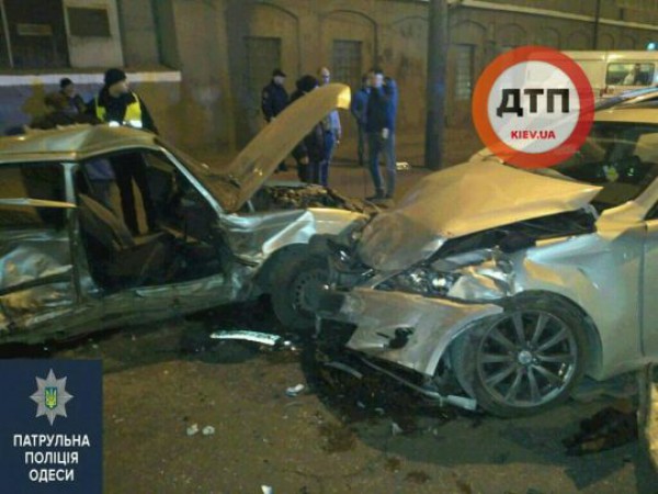 Место аварии в Одессе