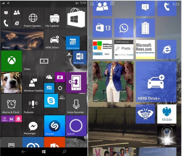 Скриншот Windows 10 для телефонов