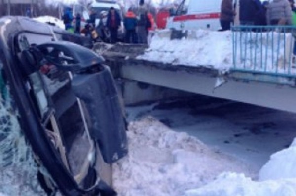 Место аварии автобуса