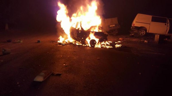 ДТП и пожар под Одессой