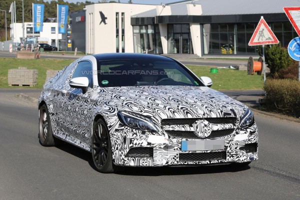 Mercedes C63 AMG Coupe впервые замечен на тестах