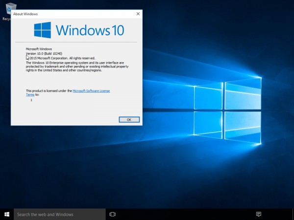 Финальная редакция Windows 10 уже доступна для тестеров