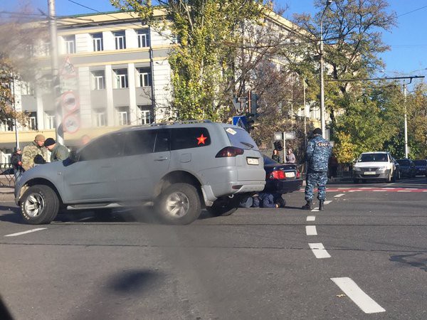 Авария с боевиками в Донецке