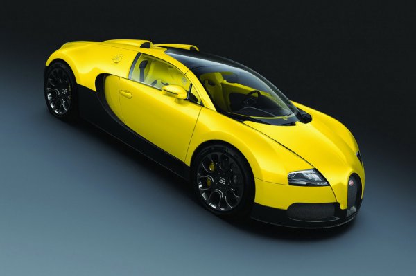Желтый Bugatti Veyron Grand Sport стоит 1,58 миллиона евро