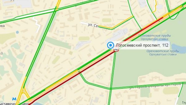 Пробка на Голосеевском проспекте