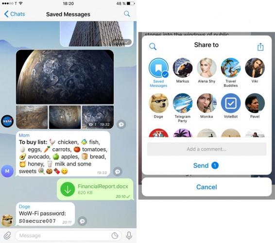 Обновление Telegram