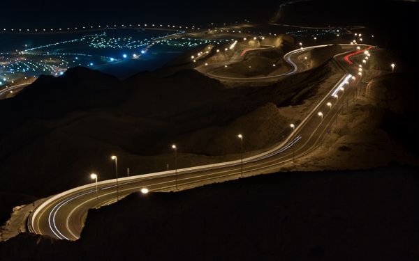 Горная дорога Jebel Hafeet в ОАЭ