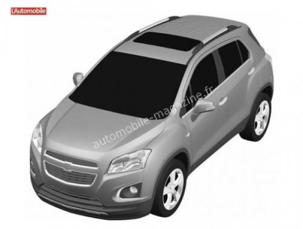 Эскизы нового кроссовера, которые Chevrolet подала в патентное бюро