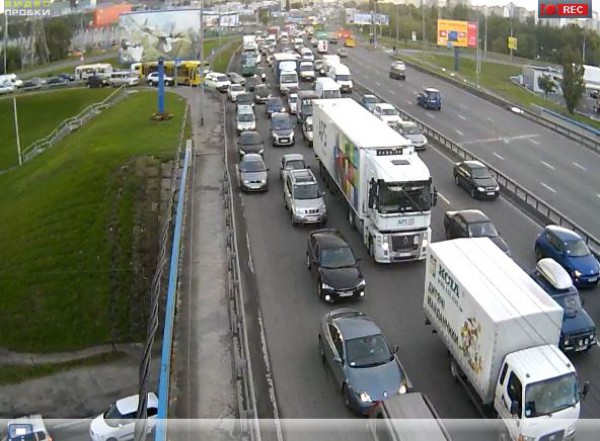 В Киеве вечером 27 сентября рекордные пробки - 9 баллов