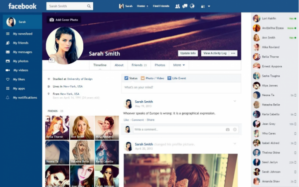 Говорят, такой FacebooK удобнее и быстрее