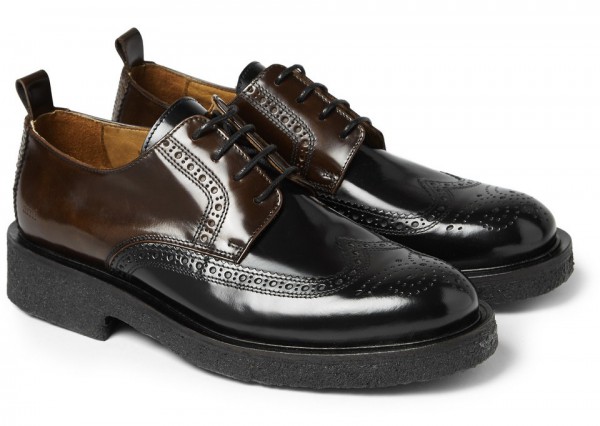 Ami two-toned polished leather brogues - 8 тысяч гривен