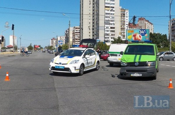 Авария с инкассаторами в Киеве
