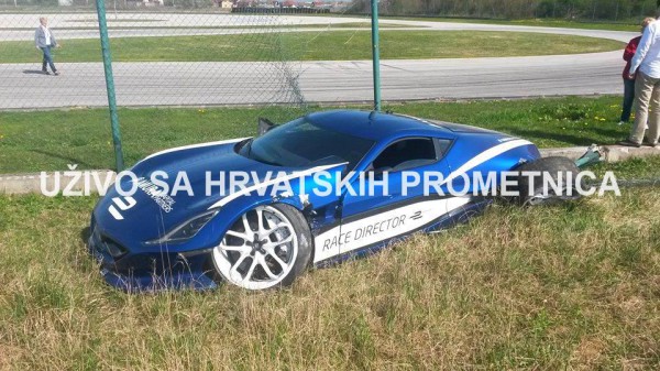 Суперкар Rimac Concept One после аварии