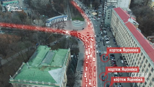 Схема перекрытия дороги