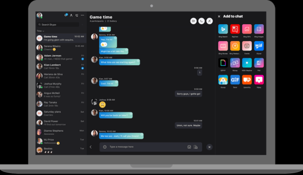 Новое оформление Skype