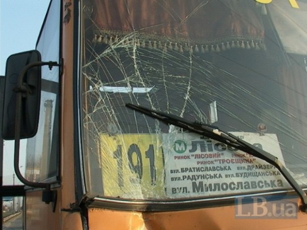 Авария автобусов в Киеве