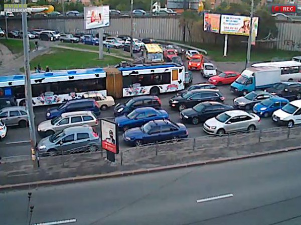 Пробки в Киеве: Московский проспект - улица Новоконстантиновская