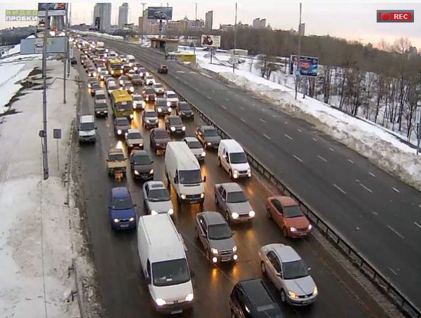 Пробки в Киеве: Московский мост, с работы домой