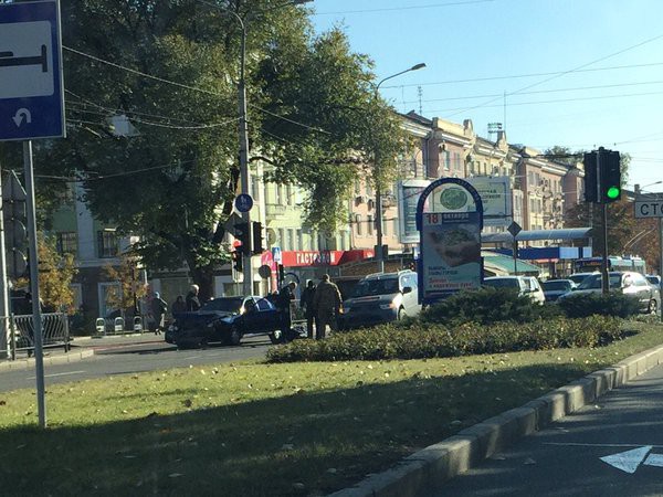 Авария с боевиками в Донецке