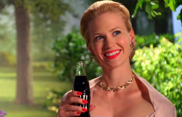 Бетти Дрейпер на кастинге для Coca Cola