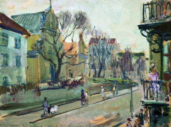 Николай Глущенко. Киев, улица Лютеранская. 1945 г.