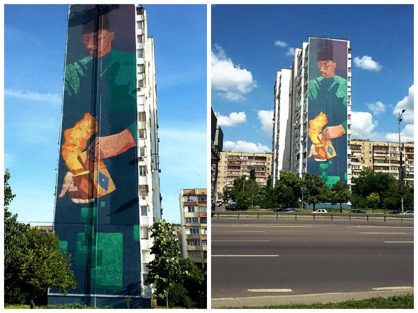 Новый мурал на проспекте Бажана
