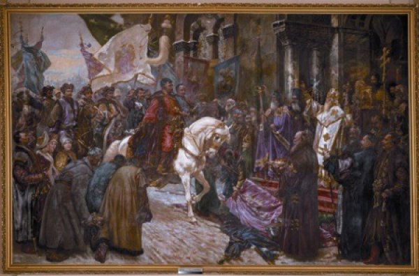 Николай Ивасюк. Въезд Богдана Хмельницкого в Киев. 1912