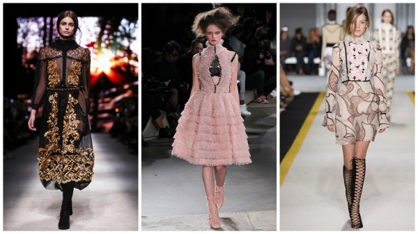 Слева направо: Alberta Feretti, Alexander McQueen, Giambattista Valli