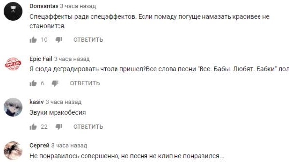 Комментарий на YouTube