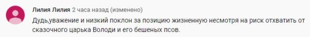 Комментарий на YouTube