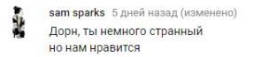 Комментарий на YouTube