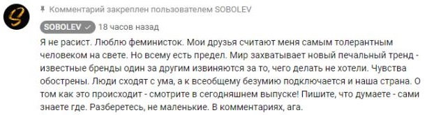 Комментарий Николая Соболева