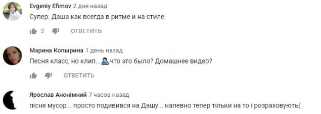 Комментарий на YouTube