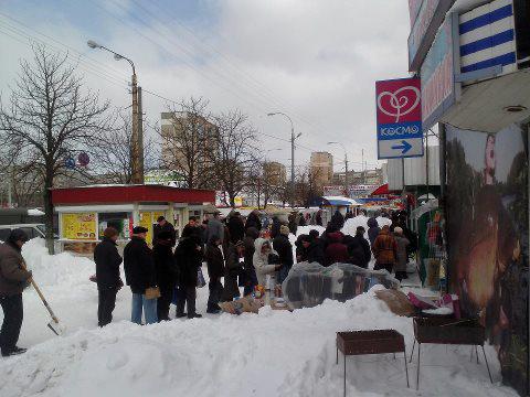 Сегодняшняя очередь за хлебом на Виноградаре
