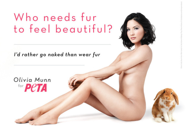 Оливия Манн в рекламе PETA