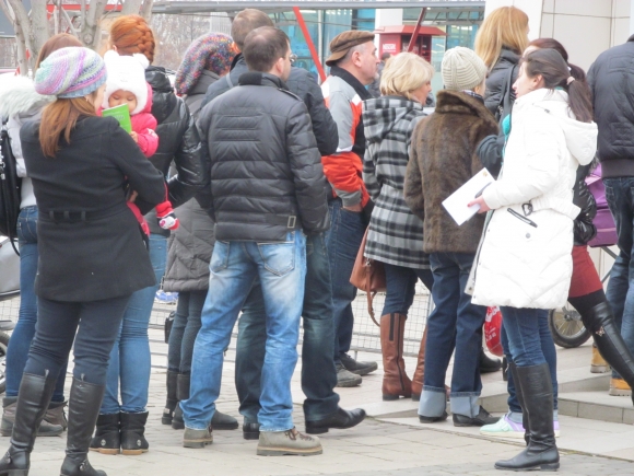Очереди перед банкоматом в Харькове